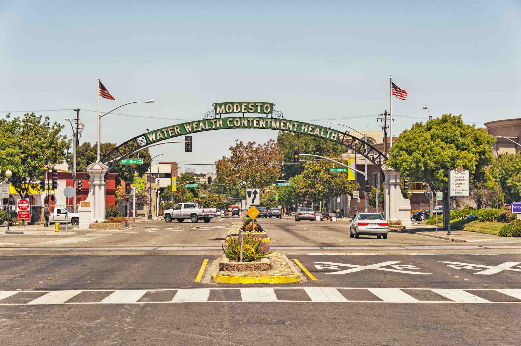 Modesto, California street scene