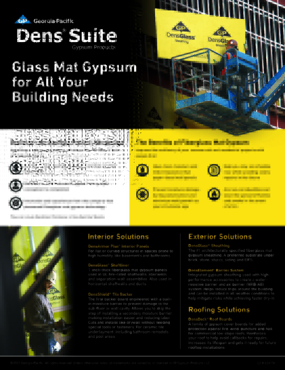 Dens Suite of Gypsum Products Flyer - Document Screen Grab