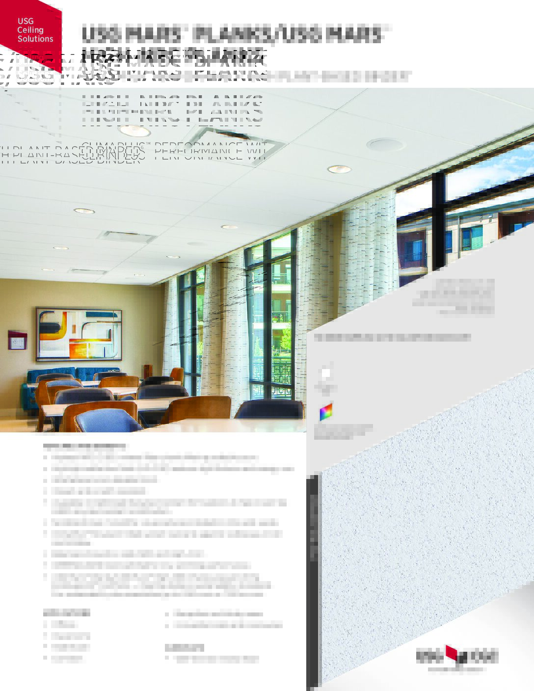 USG Mars™ Planks/ USG Mars™ -NRC Planks Data - Document Screen Grab